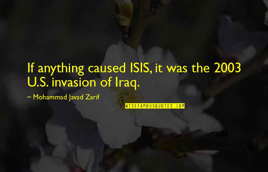 Grandiose Delusions Quotes By Mohammad Javad Zarif: If anything caused ISIS, it was the 2003