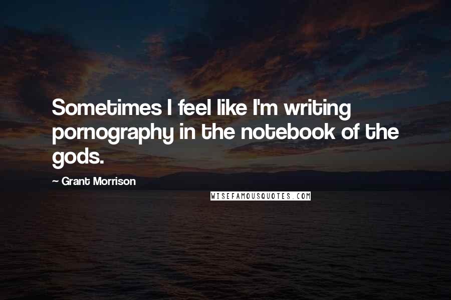 Grant Morrison quotes: Sometimes I feel like I'm writing pornography in the notebook of the gods.