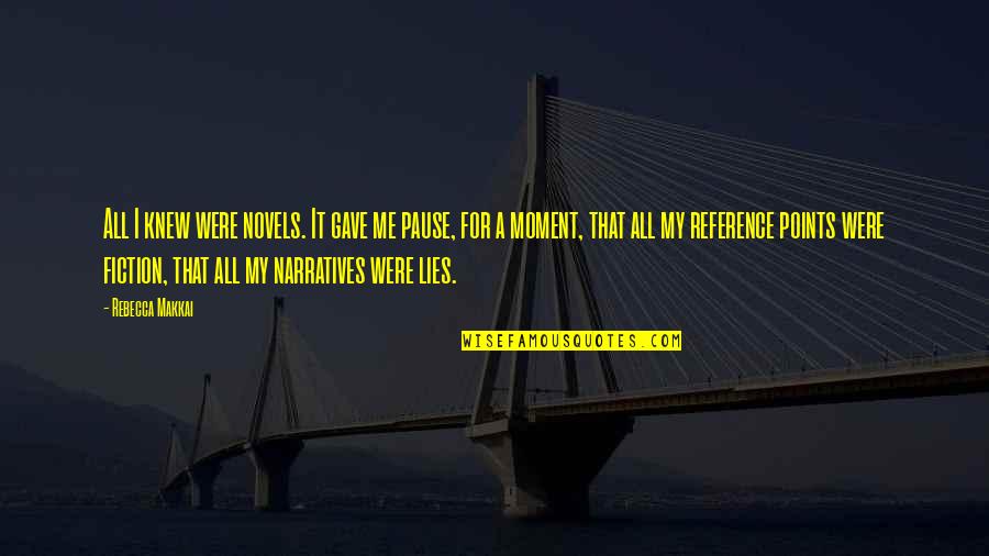 Granter Quotes By Rebecca Makkai: All I knew were novels. It gave me
