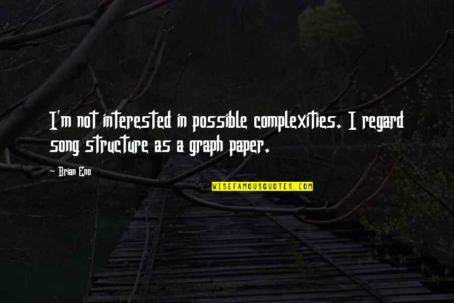 Graph Quotes By Brian Eno: I'm not interested in possible complexities. I regard