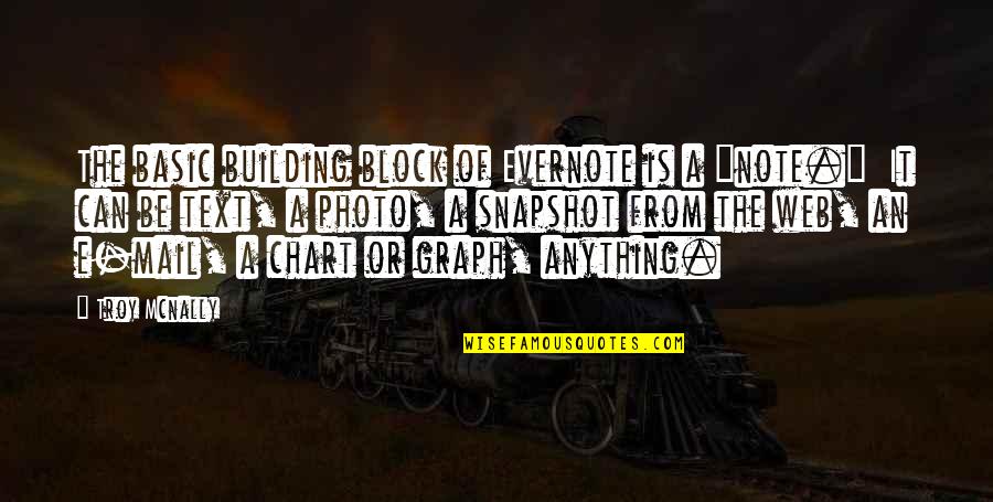 Graph Quotes By Troy Mcnally: The basic building block of Evernote is a