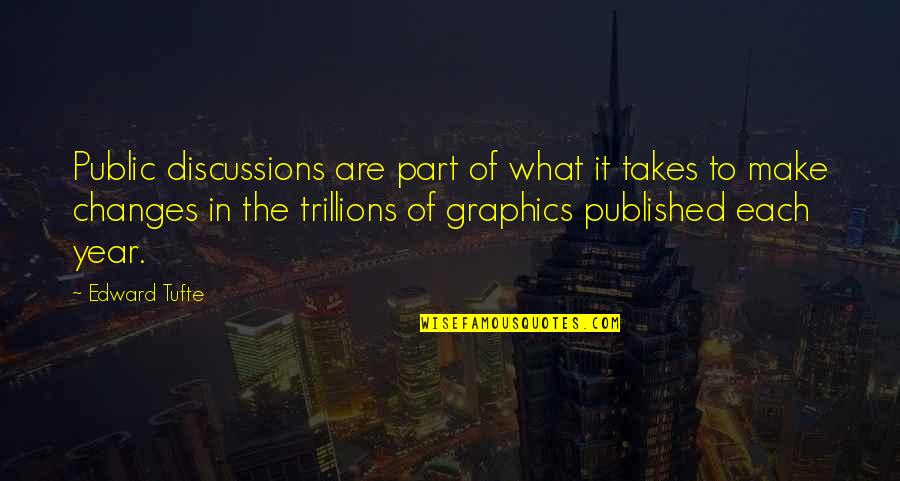 Graphics Quotes By Edward Tufte: Public discussions are part of what it takes