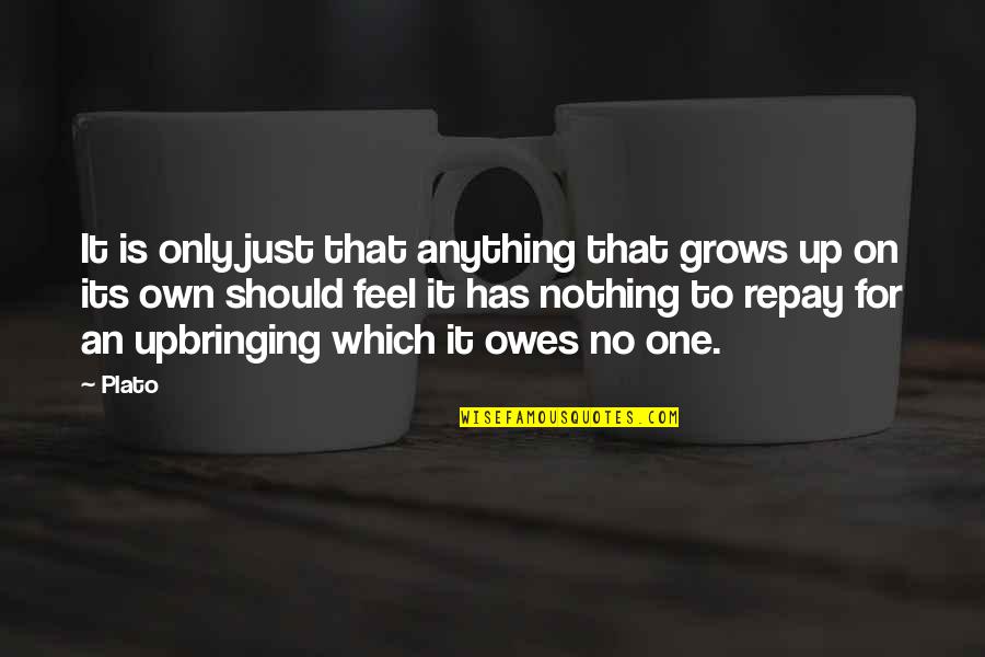 Graskarpfen Quotes By Plato: It is only just that anything that grows Graskarpfen Quotes By Plato: It is only just that anything that grows