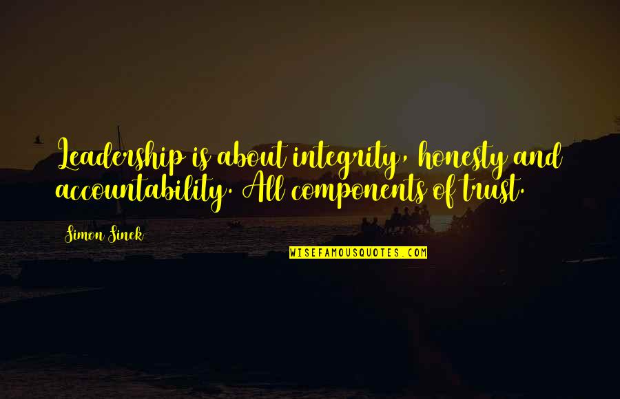 Grass Is Greener On The Other Side Quotes By Simon Sinek: Leadership is about integrity, honesty and accountability. All