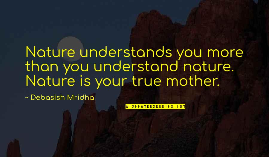Grassalco Quotes By Debasish Mridha: Nature understands you more than you understand nature.