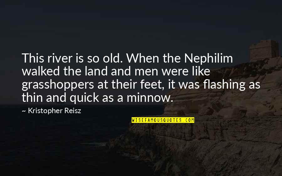Grasshoppers Quotes By Kristopher Reisz: This river is so old. When the Nephilim