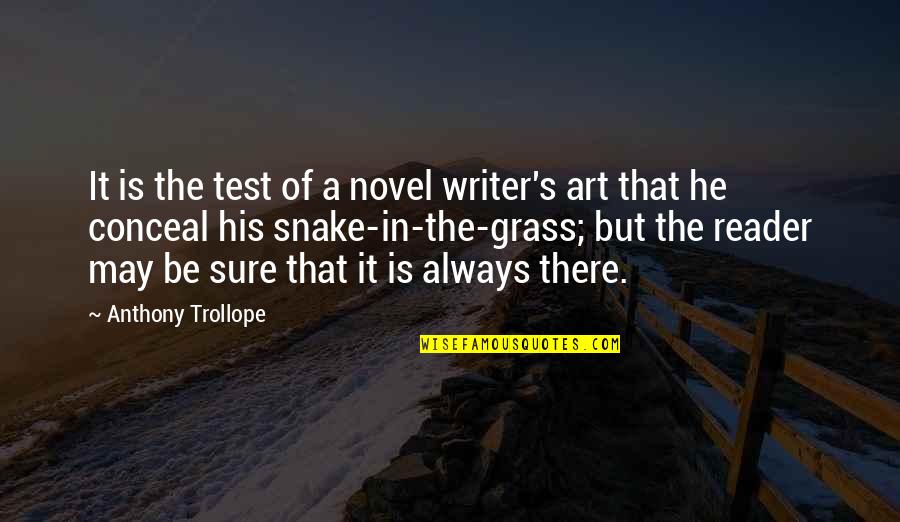Grass'movie Quotes By Anthony Trollope: It is the test of a novel writer's