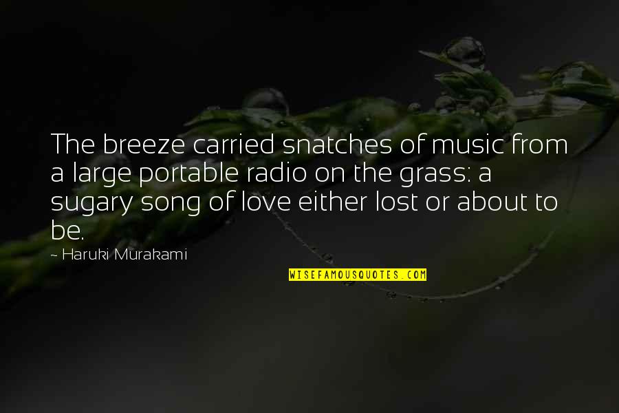 Grass'movie Quotes By Haruki Murakami: The breeze carried snatches of music from a