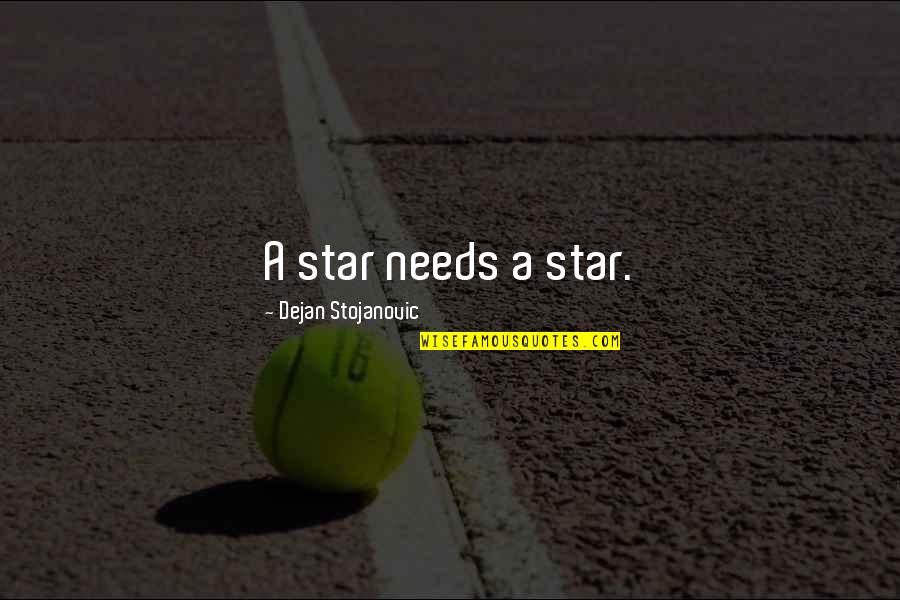 Grassroots Football Quotes By Dejan Stojanovic: A star needs a star.