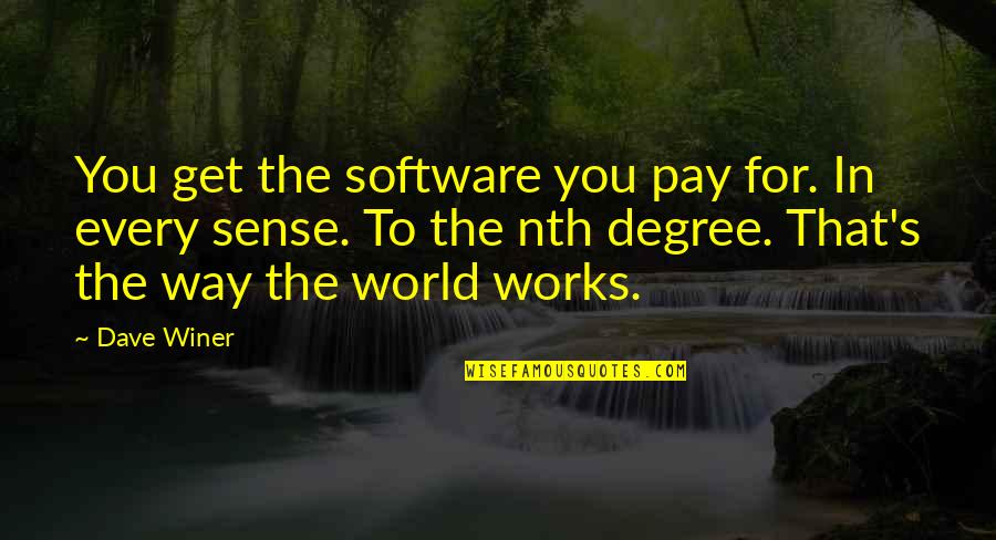 Grated Ginger Quotes By Dave Winer: You get the software you pay for. In Grated Ginger Quotes By Dave Winer: You get the software you pay for. In