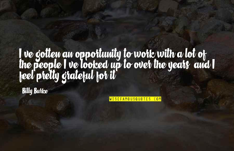 Grateful For The Opportunity Quotes By Billy Burke: I've gotten an opportunity to work with a