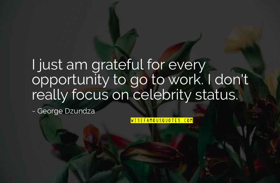 Grateful For The Opportunity Quotes By George Dzundza: I just am grateful for every opportunity to