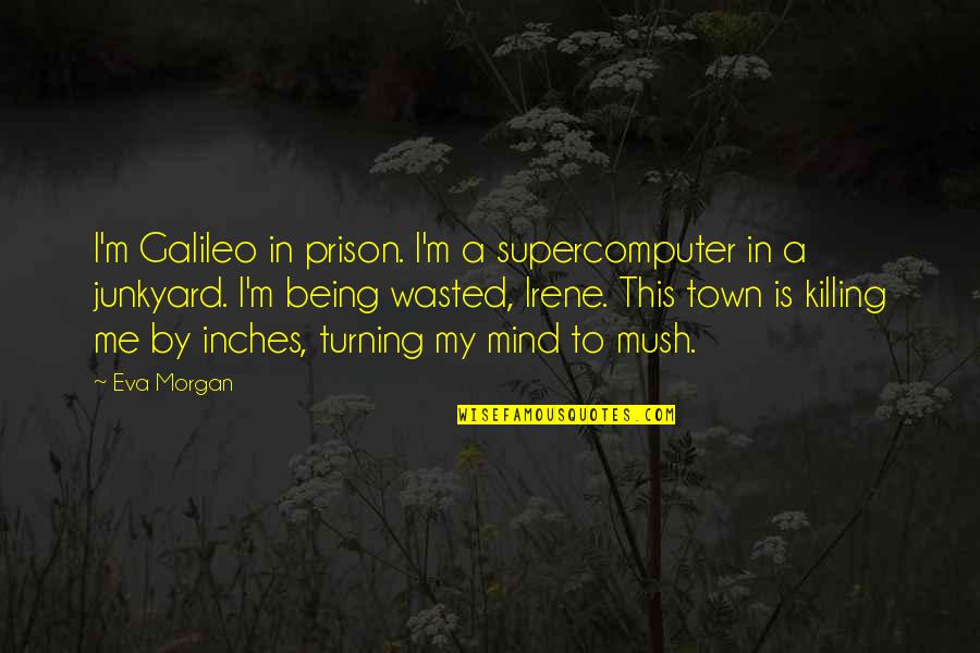 Grateful Message Quotes By Eva Morgan: I'm Galileo in prison. I'm a supercomputer in Grateful Message Quotes By Eva Morgan: I'm Galileo in prison. I'm a supercomputer in