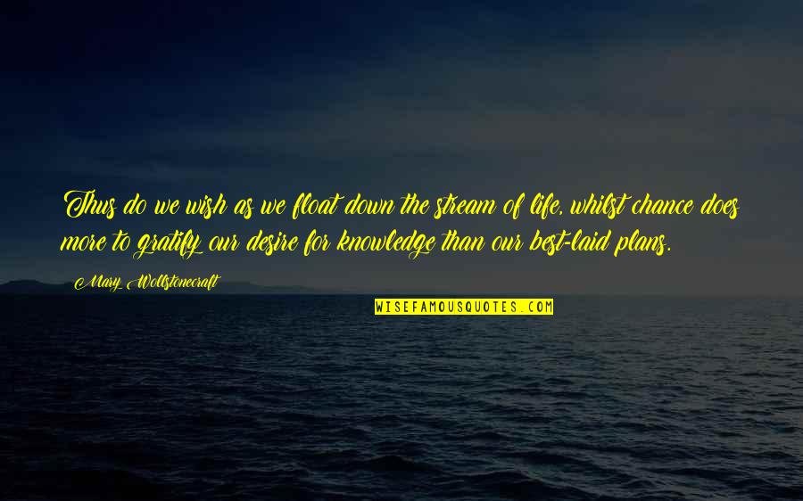 Gratify Quotes By Mary Wollstonecraft: Thus do we wish as we float down