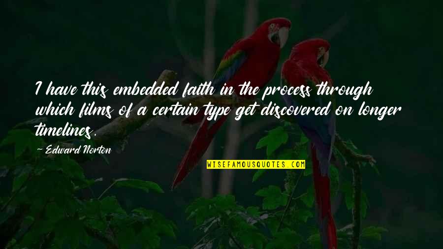 Gratitude Ann Voskamp Quotes By Edward Norton: I have this embedded faith in the process