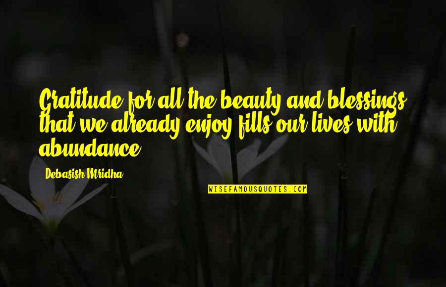 Gratitude For Blessings Quotes By Debasish Mridha: Gratitude for all the beauty and blessings that Gratitude For Blessings Quotes By Debasish Mridha: Gratitude for all the beauty and blessings that
