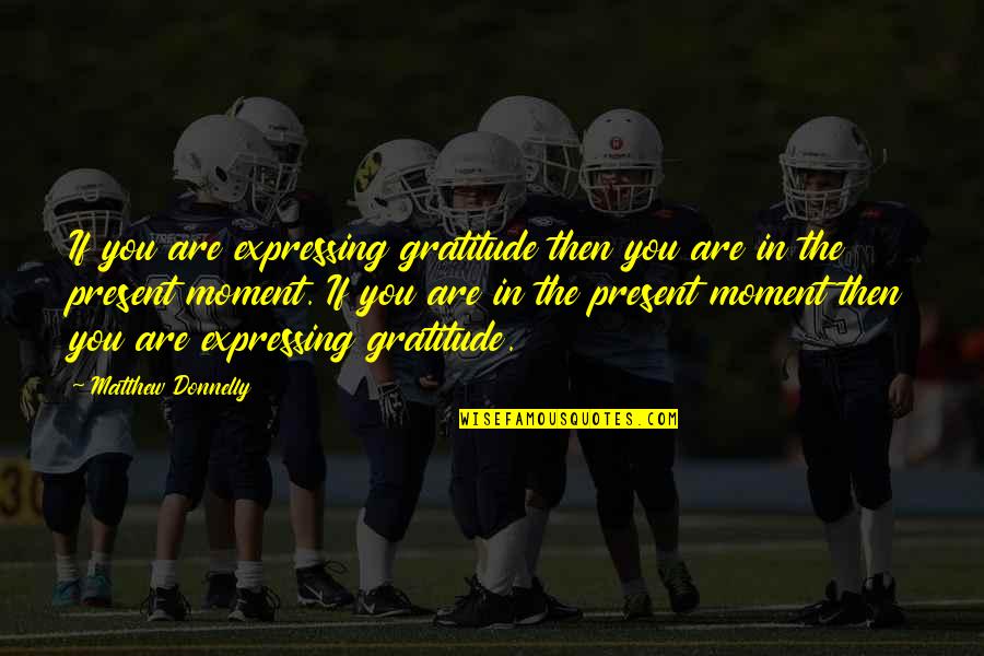 Gratitude For Help Quotes By Matthew Donnelly: If you are expressing gratitude then you are Gratitude For Help Quotes By Matthew Donnelly: If you are expressing gratitude then you are