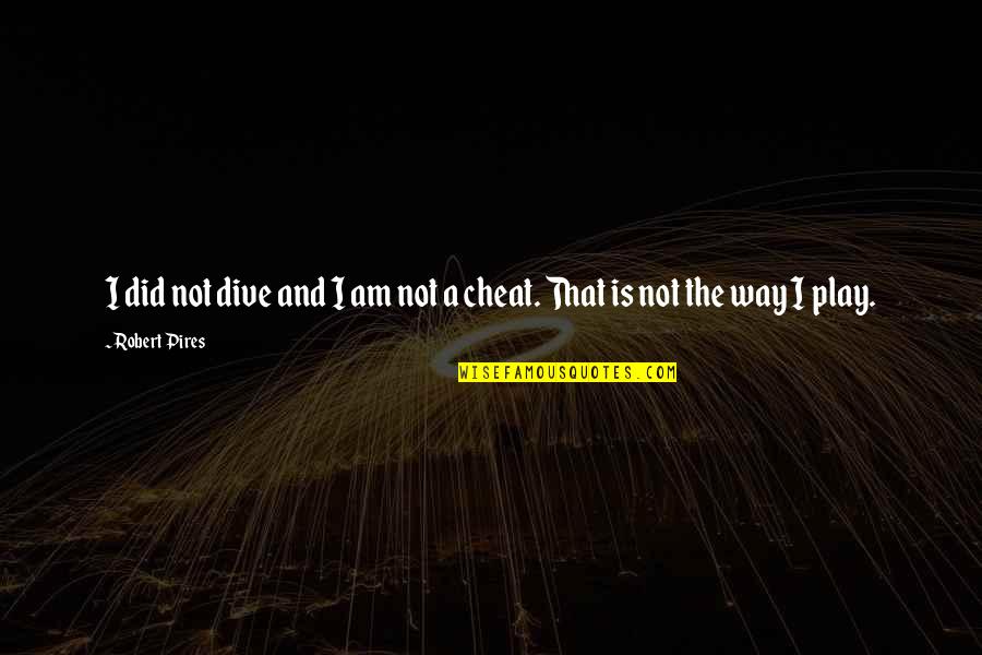 Gratitudes From Husband Quotes By Robert Pires: I did not dive and I am not