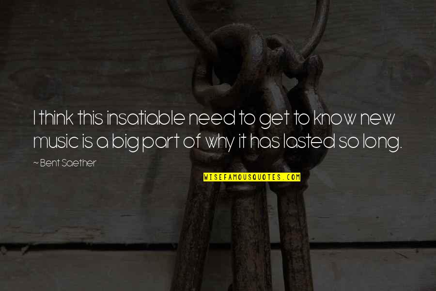 Grauke Half Moon Quotes By Bent Saether: I think this insatiable need to get to