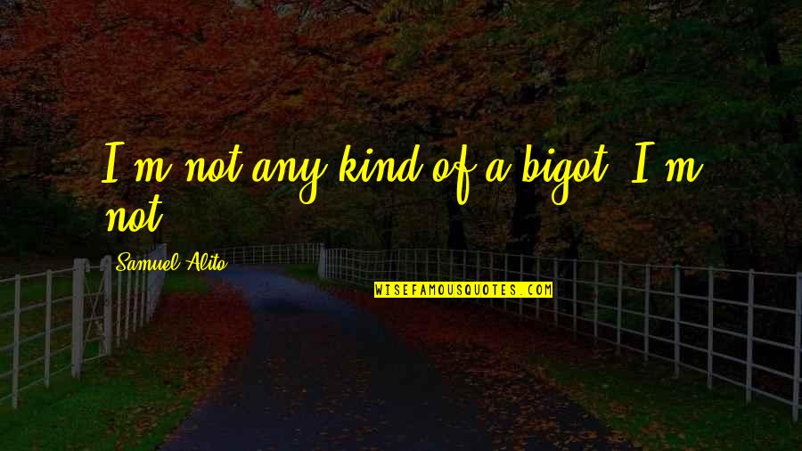 Graus Celsius Quotes By Samuel Alito: I'm not any kind of a bigot, I'm Graus Celsius Quotes By Samuel Alito: I'm not any kind of a bigot, I'm