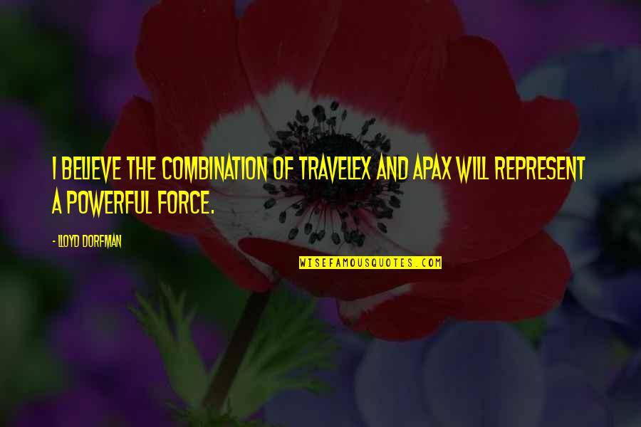 Gravatte Ratt Quotes By Lloyd Dorfman: I believe the combination of Travelex and Apax