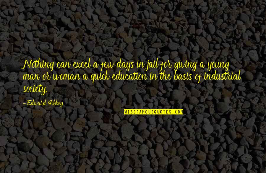 Gravels And Rocks Quotes By Edward Abbey: Nothing can excel a few days in jail Gravels And Rocks Quotes By Edward Abbey: Nothing can excel a few days in jail