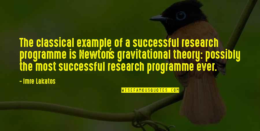 Gravitational Quotes By Imre Lakatos: The classical example of a successful research programme Gravitational Quotes By Imre Lakatos: The classical example of a successful research programme