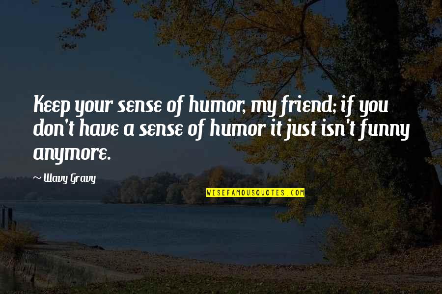 Gravy Quotes By Wavy Gravy: Keep your sense of humor, my friend; if