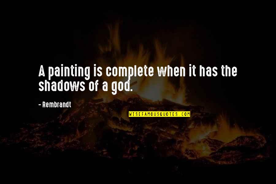Grays Sports Almanac Quotes By Rembrandt: A painting is complete when it has the