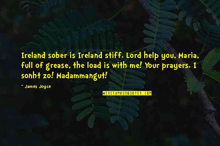 Grease Quotes By James Joyce: Ireland sober is Ireland stiff. Lord help you,