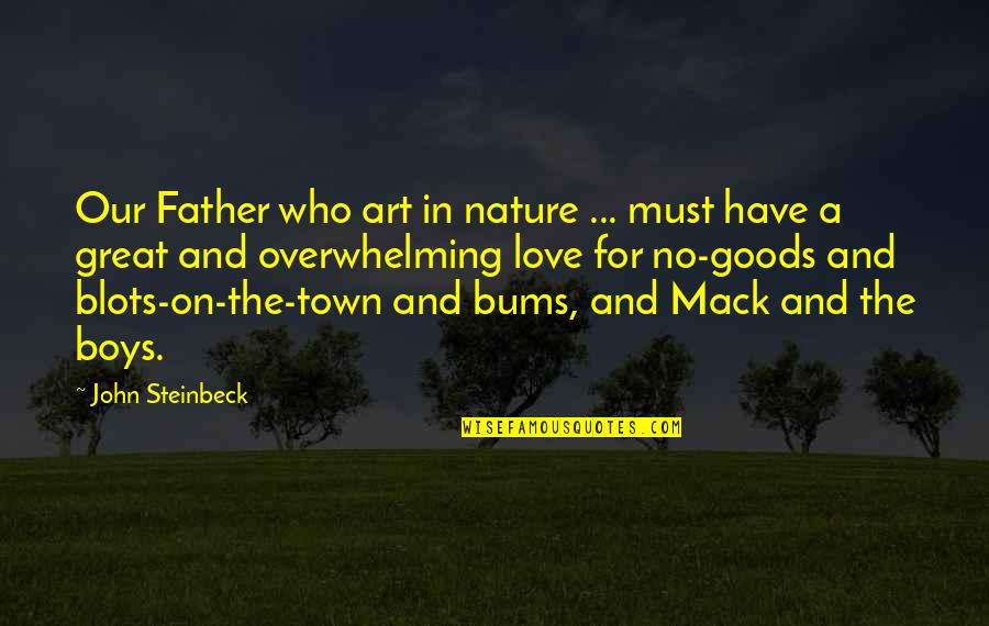 Great Art Quotes By John Steinbeck: Our Father who art in nature ... must