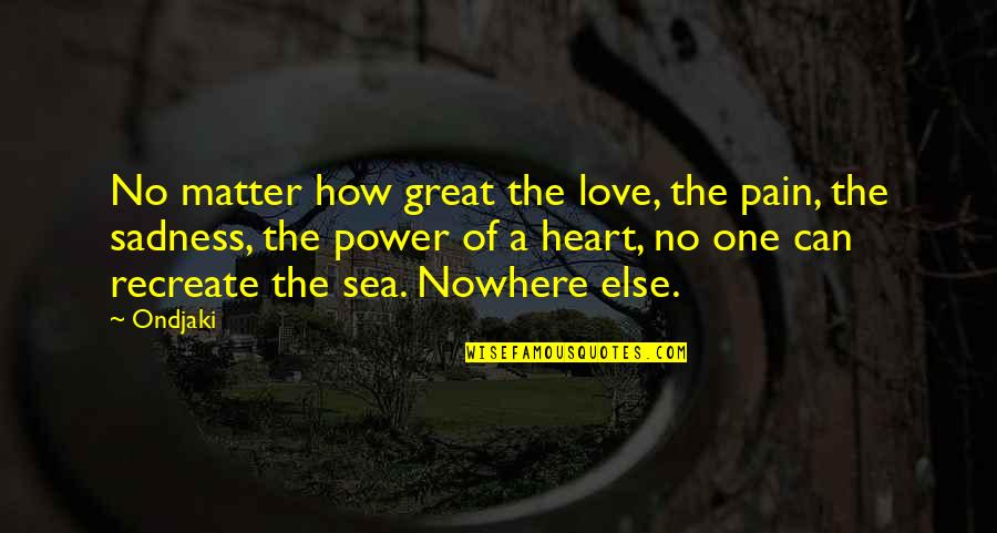 Great Authors Quotes By Ondjaki: No matter how great the love, the pain,