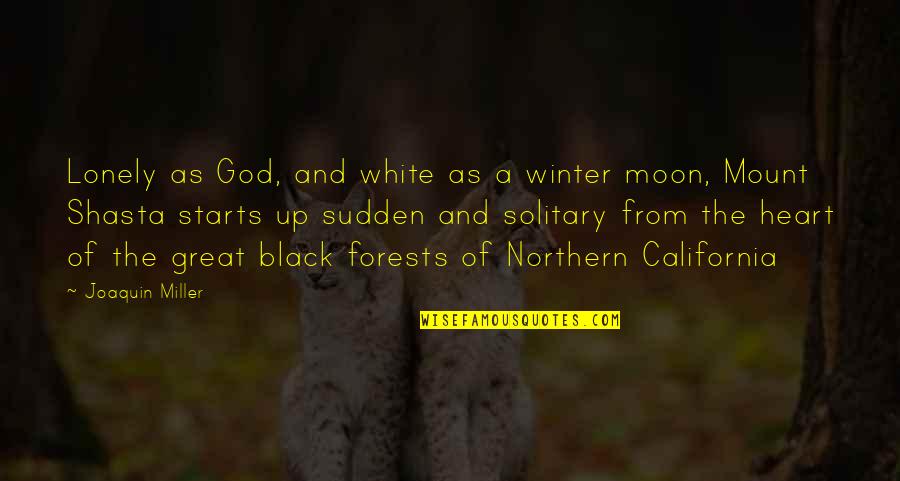 Great Black Quotes By Joaquin Miller: Lonely as God, and white as a winter
