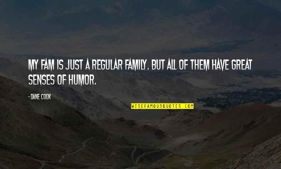 Great Dane Quotes By Dane Cook: My fam is just a regular family. But