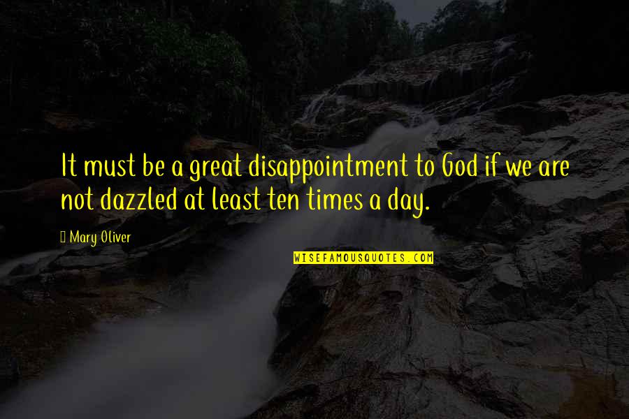 Great Day God Quotes By Mary Oliver: It must be a great disappointment to God