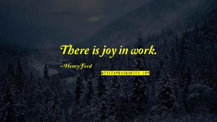 Great Django Quotes By Henry Ford: There is joy in work.