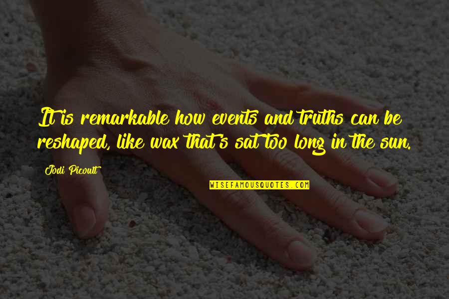 Great Dnd Quotes By Jodi Picoult: It is remarkable how events and truths can Great Dnd Quotes By Jodi Picoult: It is remarkable how events and truths can