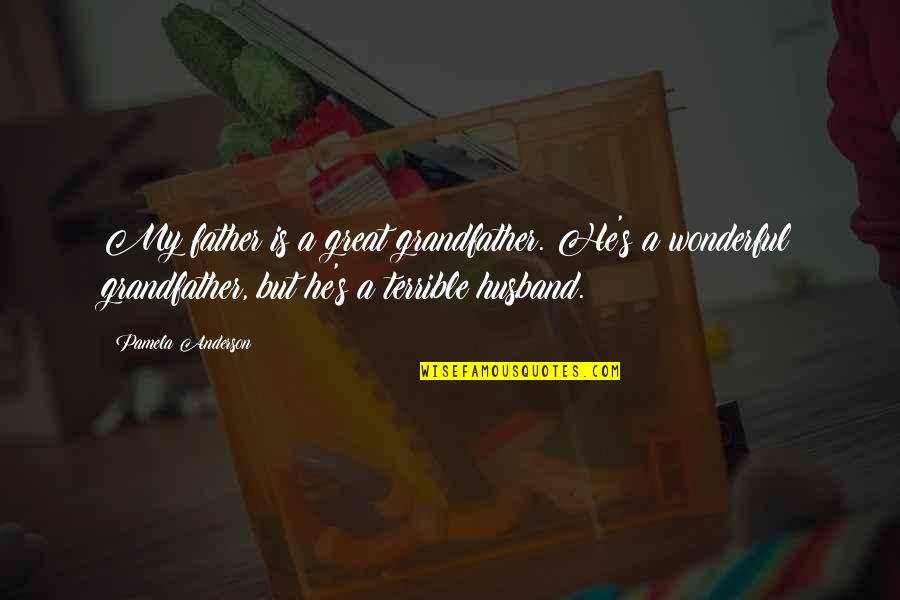 Great Father Husband Quotes By Pamela Anderson: My father is a great grandfather. He's a