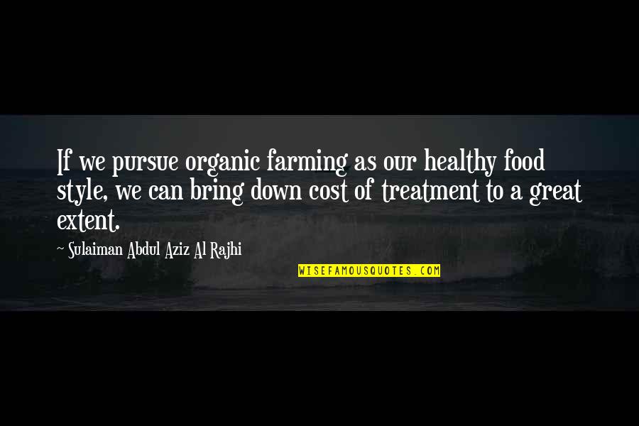 Great Food Quotes By Sulaiman Abdul Aziz Al Rajhi: If we pursue organic farming as our healthy