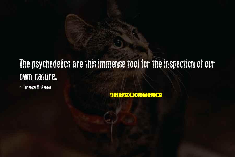 Great Football Announcer Quotes By Terence McKenna: The psychedelics are this immense tool for the