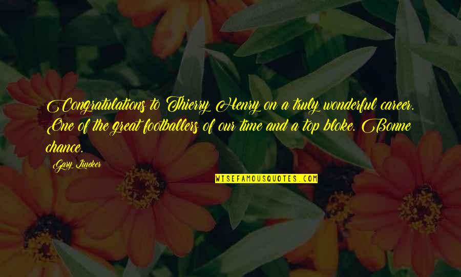 Great Footballers Quotes By Gary Lineker: Congratulations to Thierry Henry on a truly wonderful Great Footballers Quotes By Gary Lineker: Congratulations to Thierry Henry on a truly wonderful