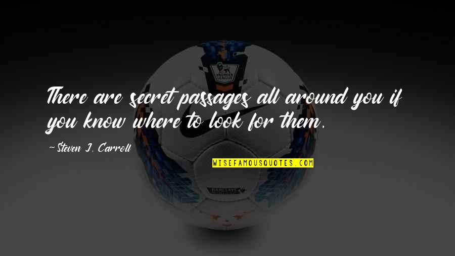 Great Gatsby Love Theme Quotes By Steven J. Carroll: There are secret passages all around you if Great Gatsby Love Theme Quotes By Steven J. Carroll: There are secret passages all around you if
