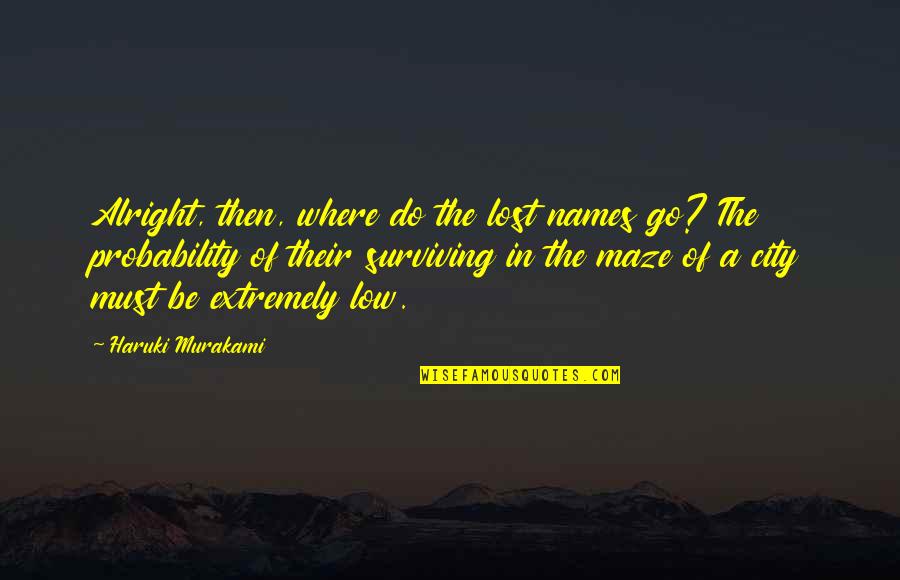 Great Gatsby Social Mobility Quotes By Haruki Murakami: Alright, then, where do the lost names go? Great Gatsby Social Mobility Quotes By Haruki Murakami: Alright, then, where do the lost names go?