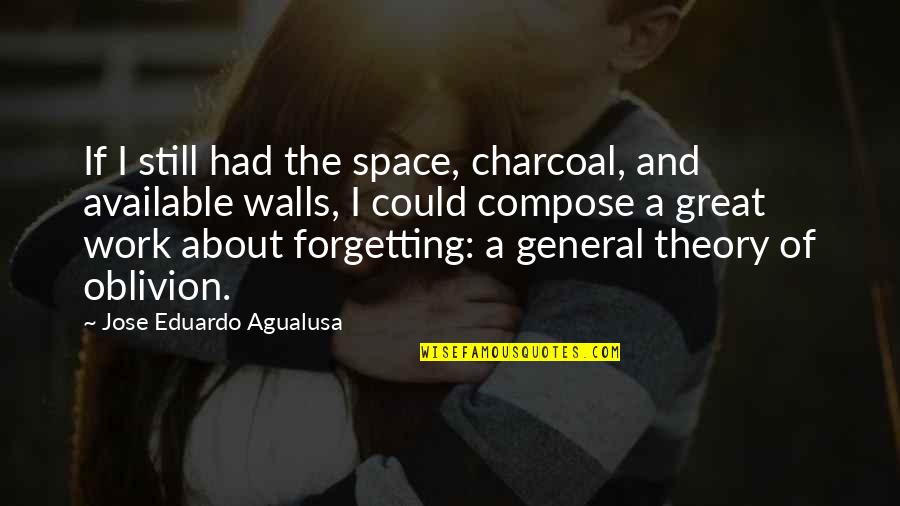 Great General Quotes By Jose Eduardo Agualusa: If I still had the space, charcoal, and