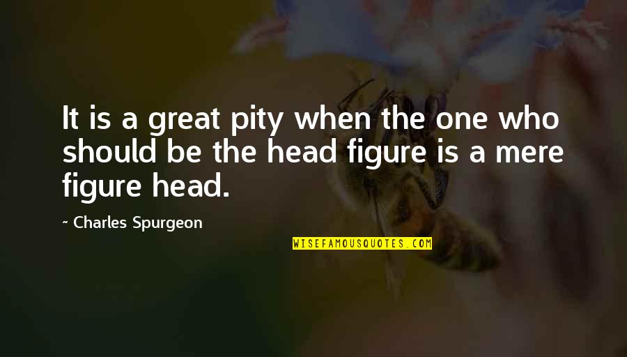 Great Head Quotes By Charles Spurgeon: It is a great pity when the one
