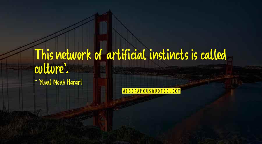 Great Hip Hop Lyrics Quotes By Yuval Noah Harari: This network of artificial instincts is called culture'.