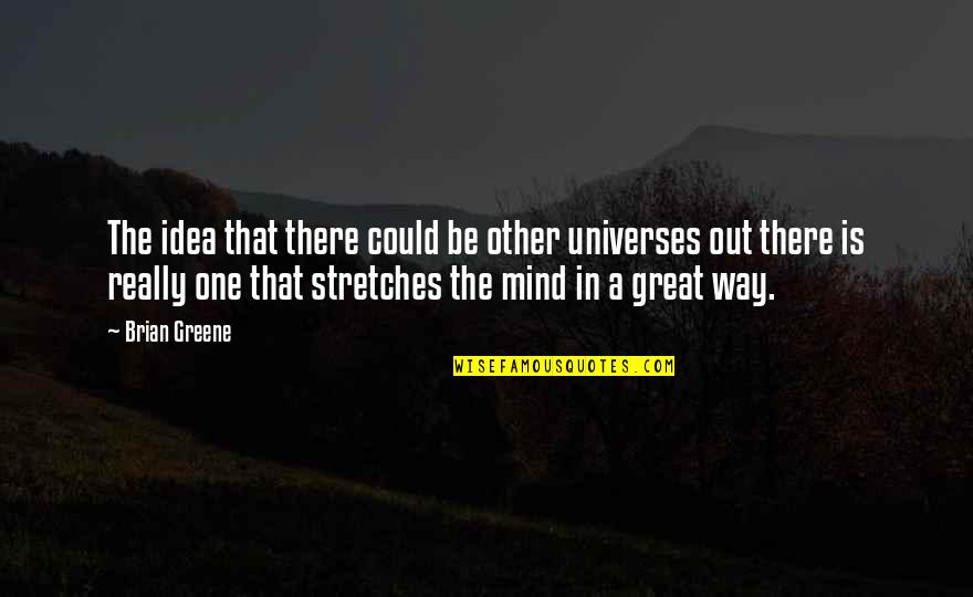 Great Idea Quotes By Brian Greene: The idea that there could be other universes