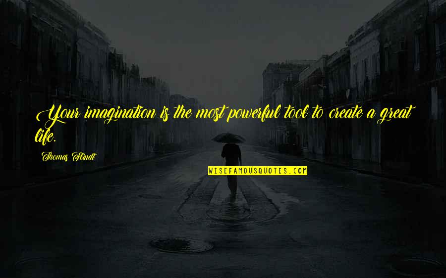 Great Inspirational Success Quotes By Thomas Flindt: Your imagination is the most powerful tool to