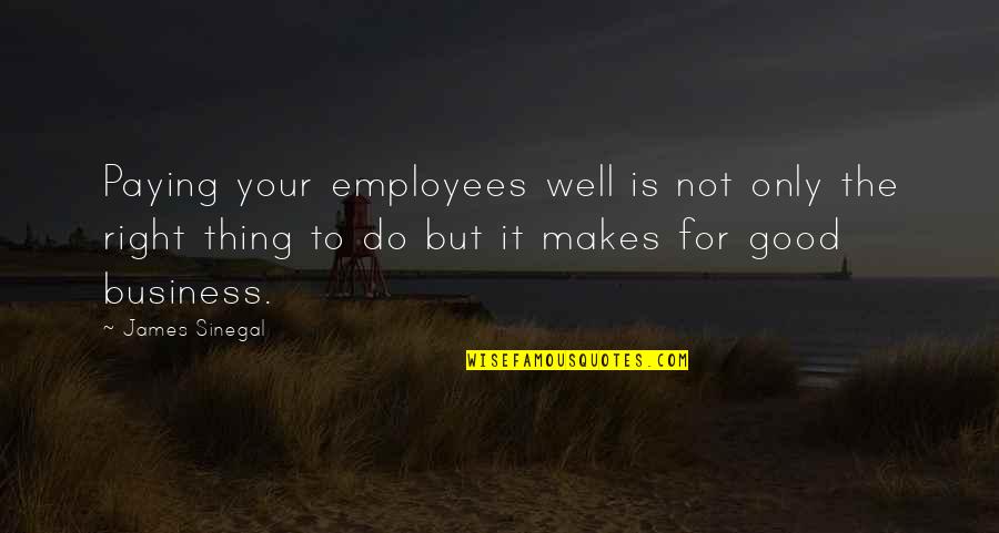 Great Leadership Development Quotes By James Sinegal: Paying your employees well is not only the