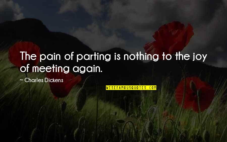 Great Love Poetry Quotes By Charles Dickens: The pain of parting is nothing to the